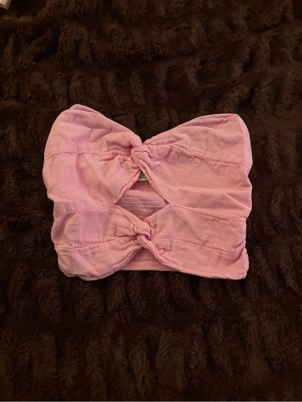 Pink Twist Front Bandeau Tube Top
